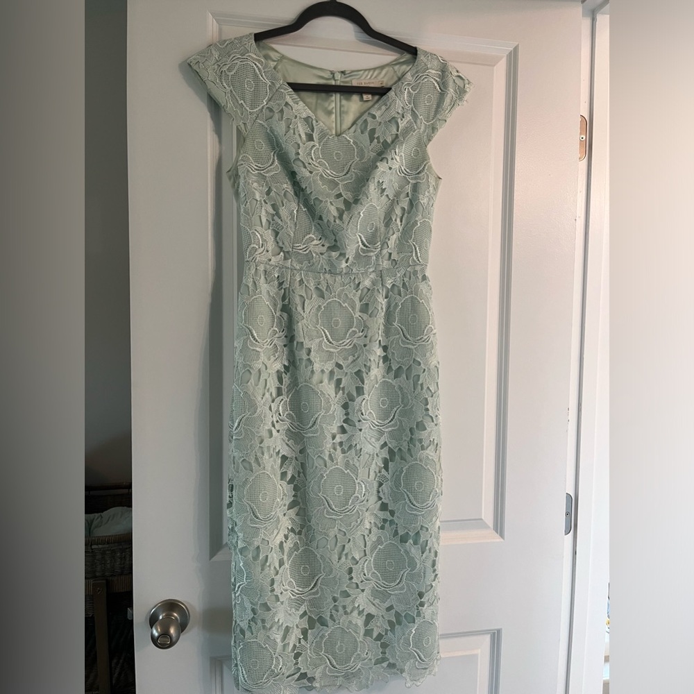 Ted Baker Light Mint Lace Midi Dress